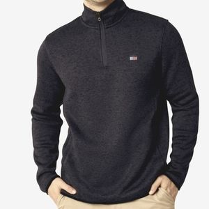 Mens Quarter Zip Fleece Sweater Big and Tall 2XB Long Sleeve